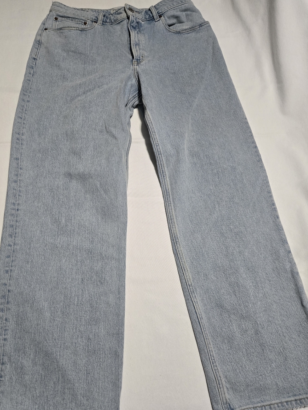 Abercrombie & Fitch The 90's Relaxed Jean High Rise Light Wash Denim sz 32 14